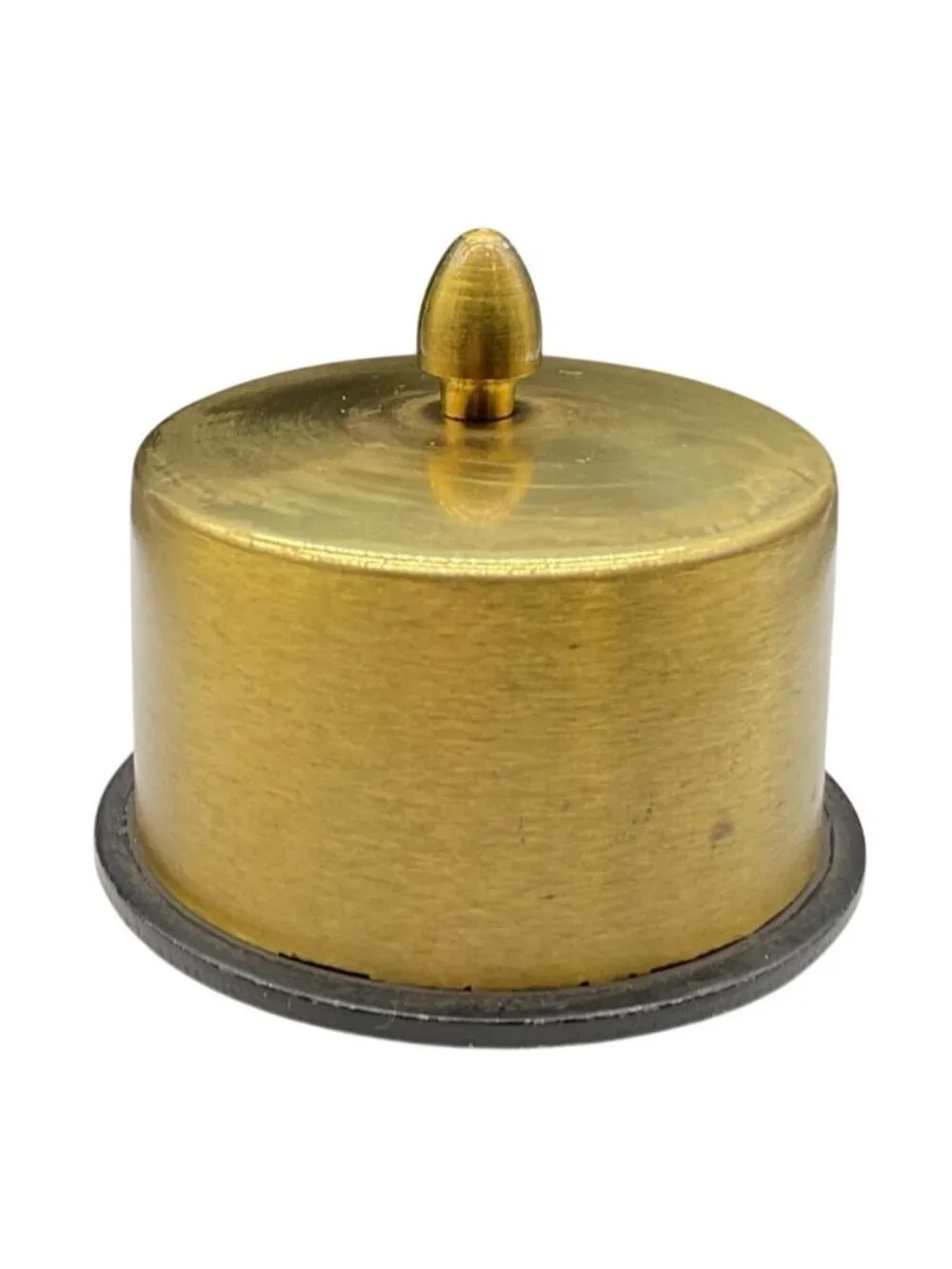 Vintage Brass Postage Stamp Dispenser With Green Felt Base 2